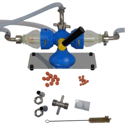 Bierleitungsreinigungsgerät Bevi Handy Komplettset - Profi Zapfanlagen Reinigung mit chemisch-mechanischer 3-Wege Einheit, ideal für die gründliche Pflege von Bierleitungen. Enthält alles Benötigte für eine einfache Anwendung.