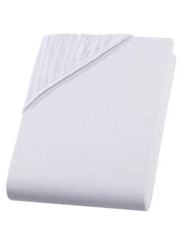yadetextil Spannbettlaken Spannbettlaken, Jersey, Gummizug: Rundumgummi, (1 Stück), 90x200 cm bis 25 cm Höhe, Weiß