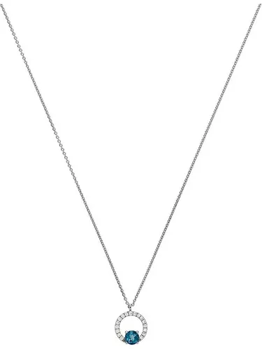 CHRIST Damen-Kette 585er Weißgold mit Topas und Brillanten von Christ