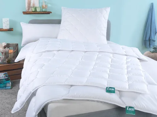 f.a.n. Frankenstolz Kansas Kissen 80 x 80 cm - Kissen mit bauschiger Faserbällchen-Füllung für ergonomische Entspannung, ideal auch für Allergiker geeignet.