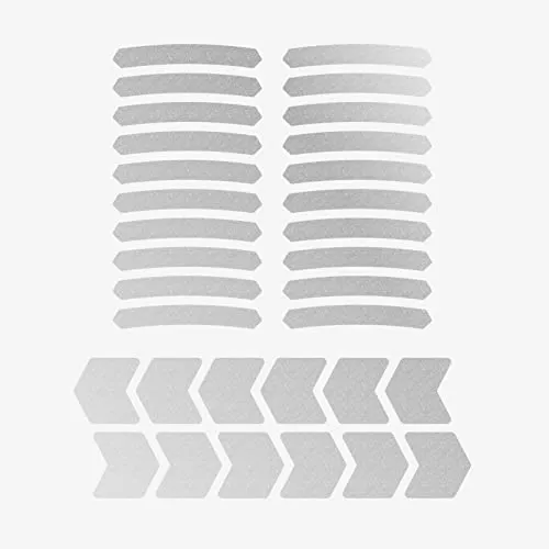 BIKE-label Reflektierende Aufkleber für Motorradhelm Fahrrad E-Roller Schutz weiß X400044