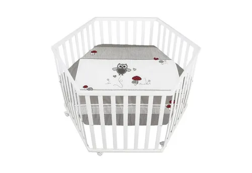 roba Laufgitter 6-eckig inkl. Einlage Adam & Eule von roba®