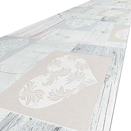 ANRO Küchenteppich Küchenläufer rutschfest & waschbar Teppich Küche Läufer Teppichläufer Bodenmatte für Küche Flur Shabby Abwaschbar 300 x 48cm