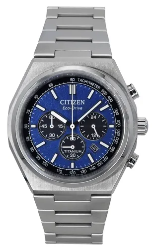 Citizen Zenshin Solar Chronograph CA4610-85L - Armbanduhren mit Solar-Uhrwerk, 100m wasserdicht, Saphirglas und elegantes Titan-Armband für Herren.