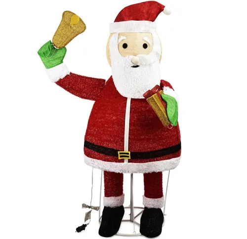 Weihnachtsmann DMS - LED Weihnachtsfigur mit 200 LEDs - Figuren für Erwachsene, festliche Weihnachtsbeleuchtung mit 200 LEDs, ideal für stimmungsvolle Dekoration im Wintergarten oder Wohnzimmer.