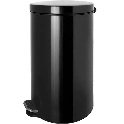 Helit Mülleimer H2404095, the knight, schwarz, 3 Liter - Haushaltszubehör: Robuster Treteimer aus pulverbeschichtetem Stahl mit antibakterieller Silberionen-Technologie für hygienische Müllentsorgung.