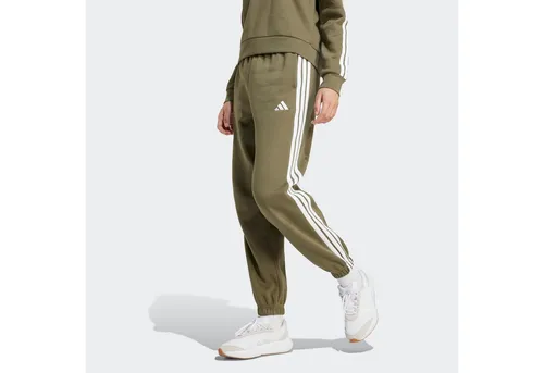 adidas ESSENTIALS 3-STREIFEN Sporthose LOOSE-FIT in Oliv in grün von adidas