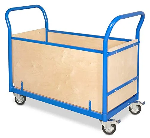 Vierwandwagen mit 250 kg Tragkraft - Robuster Plattformwagen aus Stahlrohr mit 4 Lenkrollen, ideal für den professionellen Einsatz. Perfekt für Transporte mit einer Ladefläche von 950x445 mm.