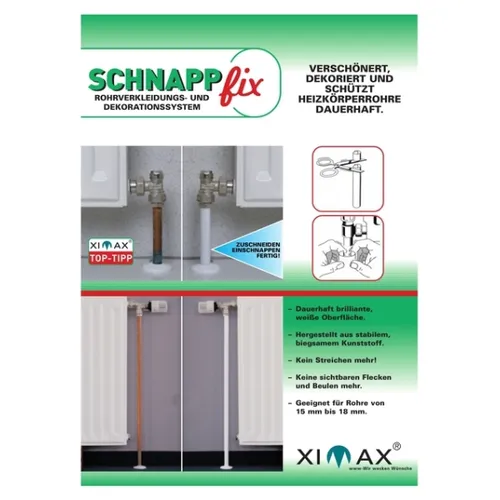 XIMAX Schnappfix Rohrverkleidung in Weiß