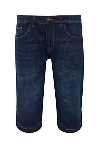 Indicode IDQuince Herren Jeans Shorts Kurze Denim Hose Eingrifftaschen Baumwollmischung Regular fit, Größe:2XL, Farbe:Dark Blue (855)