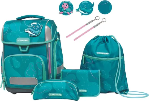 SCHNEIDERS Schulranzen-Set Ergolite Aqua Love in blau von Schneiders