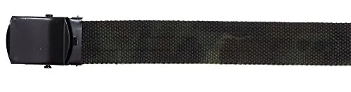 MFH Gürtel mit Metallschloß Koppel Stoffgürtel Länge bis 130 cm verstellbar Breite: 3 cm viele Farben (Woodland)