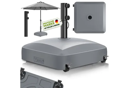 tillvex Sonnenschirmständer PAVERA mit Rollen in grau von tillvex