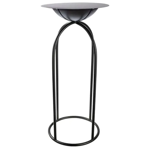 GILDE Deko-Säule Bloom - elegante Deko aus Metall - 99cm hoch - Stilvolle Deko-Säule aus hochwertigem Metall in mattem Schwarz, ideal für moderne Wohnräume und Gärten. Robuste Konstruktion für vielseitige Einsatzmöglichkeiten als Pflanzenständer oder dekoratives Element.