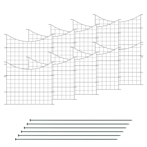 VERDOBA Teichzaun Gartenzaun Komplettset - Flexibler Metallzaun für Hunde - Dekorative Zäune: Flexibel erweiterbarer Teichzaun aus pulverbeschichtetem Metall, ideal für Hunde und Kleintiere. Kinderleichter Aufbau mit robusten Befestigungsstäben.