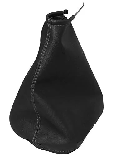 AERZETIX: Schaltsack schaltmanschette kunstleder schwarz mit schwarz nähten