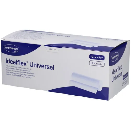 IDEALFLEX universal Binde 10cmx5m - 10 Stück - Binden für vielseitige Anwendungen, hochelastisch und atmungsaktiv für optimalen Tragekomfort.