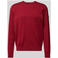 Maerz Herren Pullover 490500, Gr. 52, Rot (495) - Pullover für Herren, hochwertiger Rundhalspullover aus 100% Merinowolle, maschinenwaschbar und pflegeleicht für höchsten Tragekomfort.
