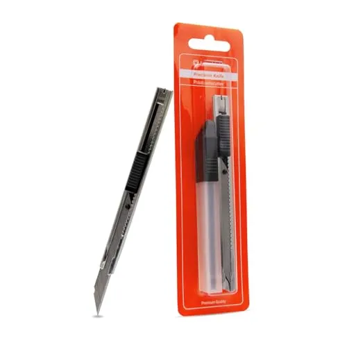 Luxshield Edelstahl Cutter mit 10 ultrascharfen 9mm 30° Klingen