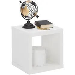 Carryhome Raumteiler Style, Weiß, Holzwerkstoff - Vielseitiger Raumteiler & Paravent, 2 Ablageflächen für flexiblen Stauraum, ideal für Wohn- und Schlafzimmer, Made in EU.