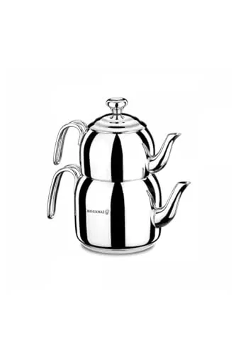 Korkmaz A058 Droppa Mega Edelstahl Teekanne in silber von Korkmaz