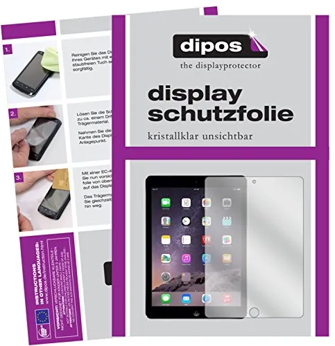 dipos I 2X Schutzfolie klar kompatibel mit Apple iPad (2018) Folie Displayschutzfolie