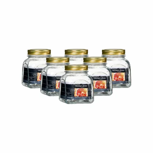 Ritzenhoff & Breker Homemade Einmachglas 500 ml 6er Set - Vorratsgläser im nostalgischen Retro-Look, ideal zum Einmachen und Aufbewahren von Lebensmitteln, mit einem Fassungsvermögen von 500 ml pro Glas.