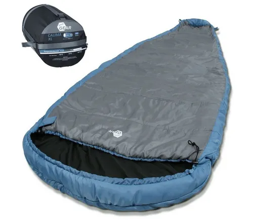 yourGEAR Calima XL Mumienschlafsack -10°C - Mumienschlafsack für Camping & Outdoor, extra breiter Schnitt (110 cm) für viel Bewegungsfreiheit, wasserabweisend und mit Kissenfach für optimalen Komfort.