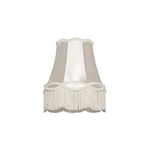 Produktbild QAZQA Retro Textil Stofflampenschirm creme 30 cm