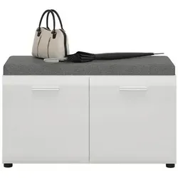LIVING CHARM Sitzbank Merano, 96 cm breit mit Kissen - Drohnen: Stilvolle Sitzbank mit 1 Sitzfläche und 4 Innenfächern, ideal für zusätzlichen Stauraum und Komfort in jedem Raum.