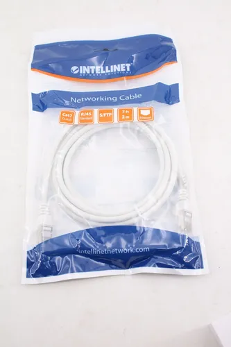 Netzwerkkabel mit Cat6a-Stecker und Cat7-Rohkabel, S/FTP, 2m weiß