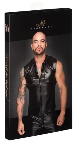 Produktbild Noir Sexy Matte Herren Kapuzenpullover Ärmellos Schwarz M