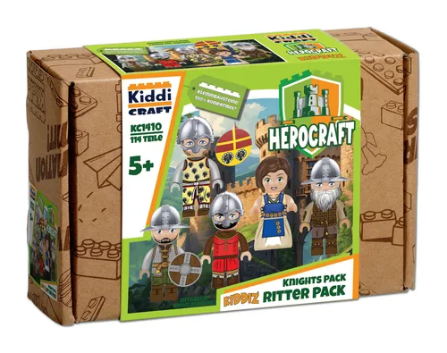 Kiddicraft KC1410 KIDDIZ Figuren-Pack: Ritter - Klemmbausteine