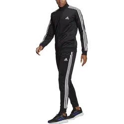 adidas Trainingsanzug Herren 3 Streifen Design, Blau, Größe L