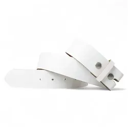 FRONHOFER Ledergürtel 18267 (1-St) Gürtel 4 cm, aus Rindsleder, Wechselgürtel für Herren/Damen weiß Körperumfang 95 cm / Gesamtlänge 110 cm