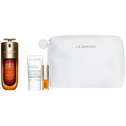 Clarins-Set: Double, Anti-Aging-Serum, für das Gesicht, 50 ml + Cryo-Flash, straffende & strahlkraftspendende Creme-Maske, für das Gesicht, 15 ml...