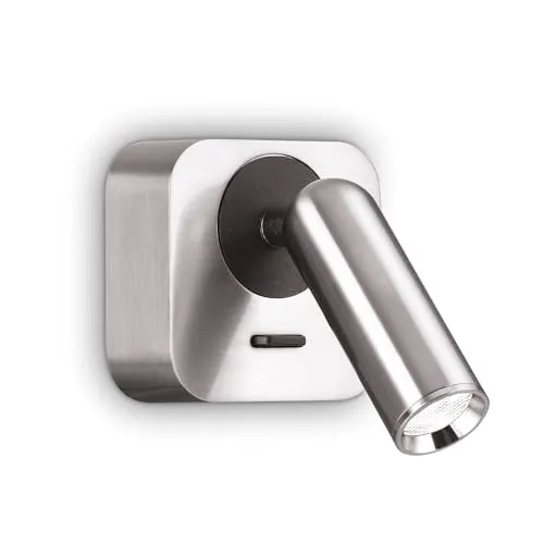 Ideal Lux LED Wandleuchte BEAN, eckig, 3,5W, warmweiß - Eckige LED Wandleuchte mit 220lm Lichtstrom und 3000K Farbtemperatur, ideal für stilvolle Innenräume. Mit praktischem Schalter und 5 Jahren Garantie.