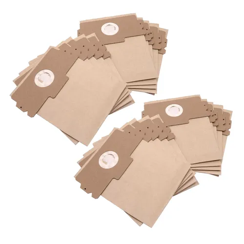 vhbw 20x Staubbeutel kompatibel mit Elektrolux 502509530 Staubsauger - 26cm x 21cm braun