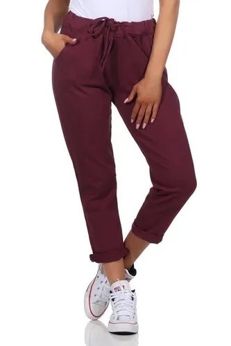 CLEO STYLE Jogginghose Damen Jogginghose 3569 36-40 Bordo
