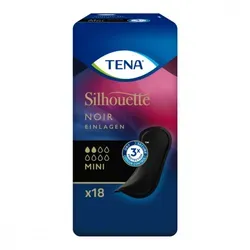 Tena Silhouette Einlagen mini noir - Arzneimittel für diskreten Schutz, ultra dünn und perfekt für aktive Frauen, jetzt in Ihrer Versandapotheke erhältlich.
