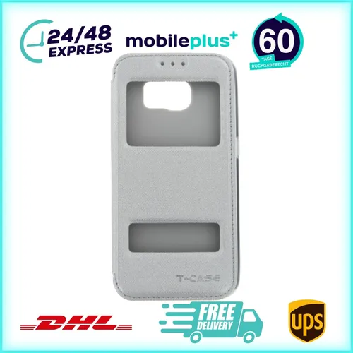 Produktbild Flip Handyhülle für Samsung Galaxy S6 Grau Magnet Schutz Case
