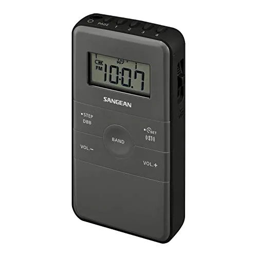 Sangean DT-140 Taschenradio - Schwarz - Tragbares FM/AM Radio mit hervorragendem Empfang, 40 Stationsspeichern und Bassverstärkung für perfekten Musikgenuss. Ideal für unterwegs, mit Gürtelclip und langer Akkulaufzeit.