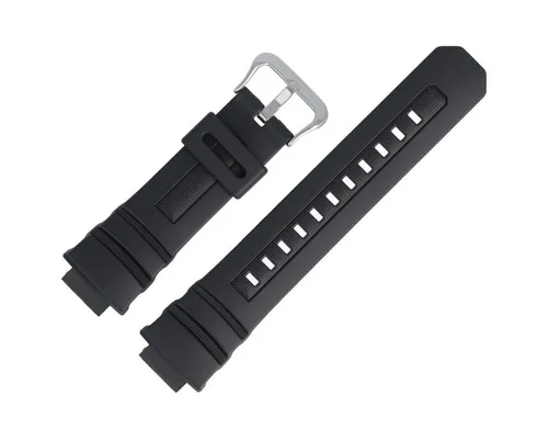 CASIO Uhrenarmband 25mm Kunststoff Schwarz AW-591