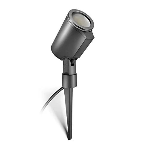 Steinel Strahler Spot Garden N mit Dämmerungsschalter - Gartenlampe mit LED-Technik, drehbarem Kopf und Dämmerungssensor für automatisches Licht bei Dunkelheit. Ideal für den Außenbereich, schickes Design in Anthrazit.
