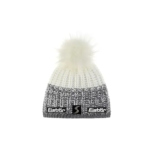 Eisbär Focus Lux Crystal Skipool Beanie Mütze Damen - Stylische Strickmütze mit Fleece-Futter für optimalen Tragekomfort in der kalten Jahreszeit. Einheitsgröße und Made in the EU.