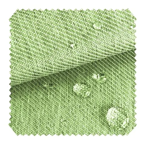 novely® Oxford 350D Outdoor-Stoff im Leinen-Look - Mélange Polsterstoff - Wasserabweisende Meterware 1lfm | Farbe: 24 Hellgrün