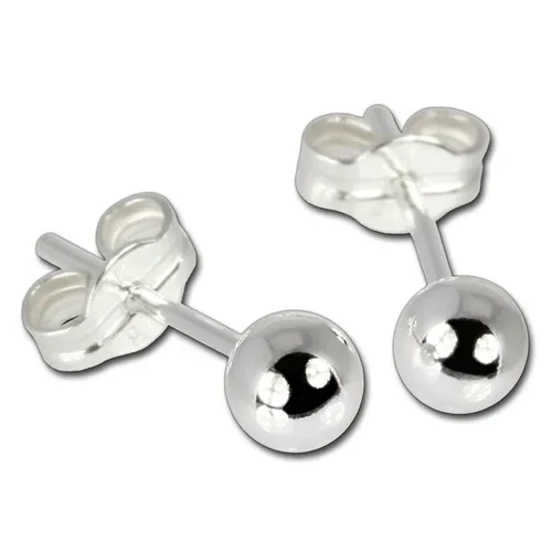 SilberDream Ohrringe 3mm Damen-Schmuck 925er Silber Ohrstecker Kugel SDO527