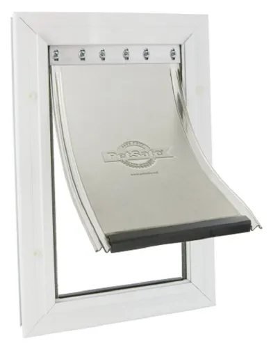 PetSafe Staywell Aluminium Haustiertür extra groß für Hunde K660ML - Hundeklappen aus Aluminium, ideal für große Hunde, ermöglicht einfachen Zugang und erhöht die Lebensqualität Ihres Haustiers.