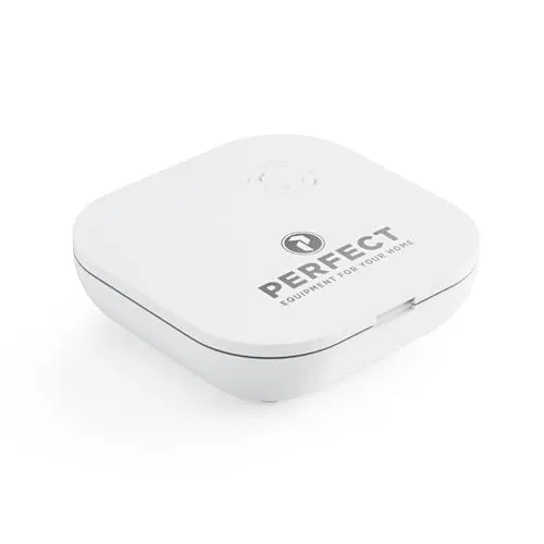 Perfect Wassermelder, 70 db Lautsprecher-Wasseralarm, Batteriebetrieben, integrietes LED-Licht, weiß