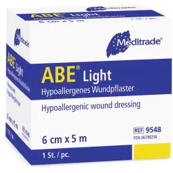 Meditrade GmbH Meditrade ABE® light Wundschnellverband, Elastischer Wundschnellverband mit Wundkompresse, 1 Packung = 1 Rolle, Größe: 8 cm x 5 m 9549